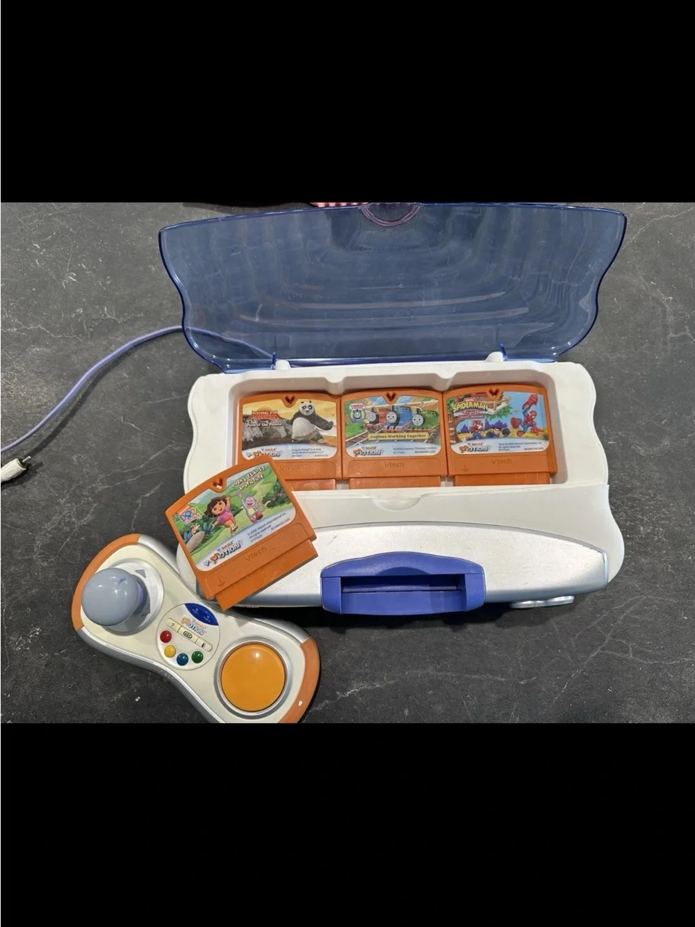 VTech Silver and Blue Motion Learning Game Console with Controller and 4 games